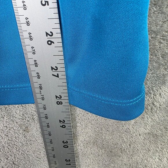 Womens Eddie Bauer Free Dry Blue Polo Shirt Short Sleeve 100% Polyester Size L - Picture 7 of 8